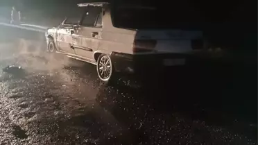 Amasya'da Yangın Çıkan Otomobil Kullanılamaz Hale Geldi