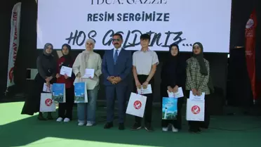 Defne'de Gazze Temalı Resim Sergisi Açıldı