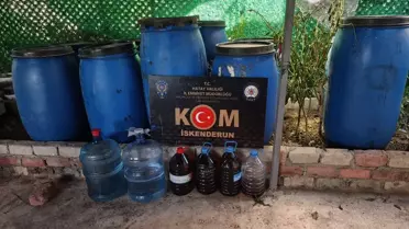 Arsuz'da 1250 Litre Sahte İçki Ele Geçirildi