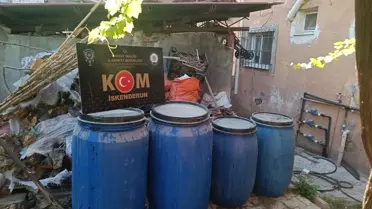 Arsuz'da 2,450 Litre Sahte İçki Ele Geçirildi