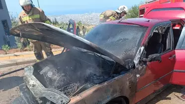 İskenderun'da Otomobil Yangını