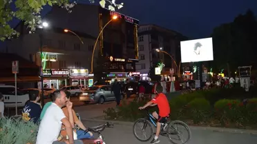 Havza'da Dev Ekranda Milli Sevinç