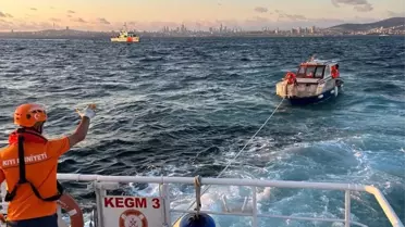 Heybeliada'da sürüklenen tekne kurtarıldı