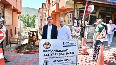 Hizan'da Doğal Gaz Çalışmaları Başladı