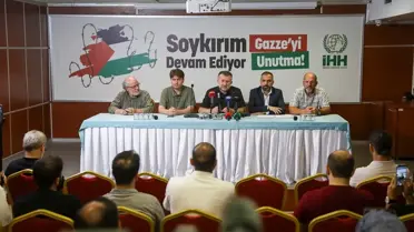 İHH'den 'Soykırım Devam Ediyor, Gazze'yi Unutma!' basın toplantısı