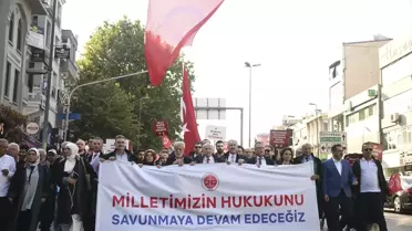 İstanbul 2 Nolu Barosu, FETÖ'nün darbe girişiminin 9. yılı dolayısıyla yürüyüş düzenledi