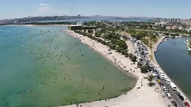 İstanbullular Sıcak Havada Serinlemek İçin Sahilde