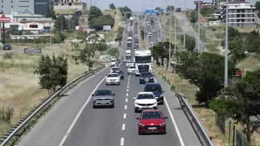 Kurban Bayramı'nda İstanbul-Tekirdağ Yolu Yoğun