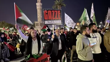 İzmir, Uşak ve Aydın'da İsrail'e Tepki Gösterildi