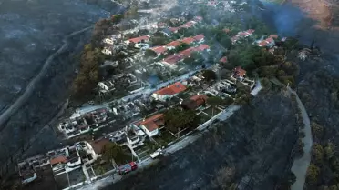 Seferihisar'da orman yangını: 345 haneli yazlık site küle döndü