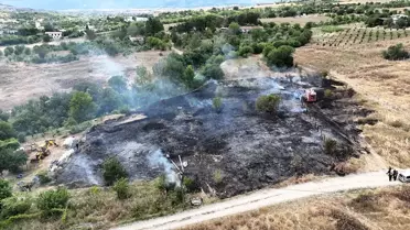 Safranbolu'da Anız Yangını