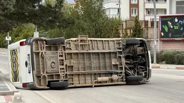 Karaman'da okul servisi kaza yaptı, 7 yaralı