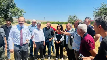 Doğanşehir Kaymakamı Hasada Katıldı