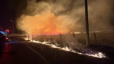 Kemalpaşa'da Boş Arazide Yangın
