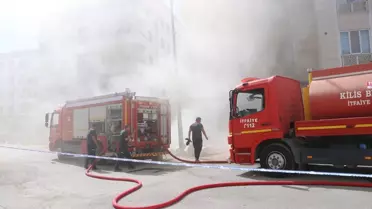 Kilis'te Tekstil Atölyesinde Yangın