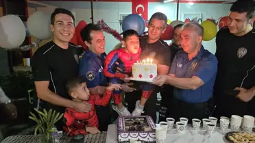 Polisten Duchenne Hastasına Doğum Günü Sürprizi