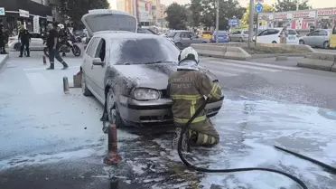 Kırıkkale'de Otomobil Yangını