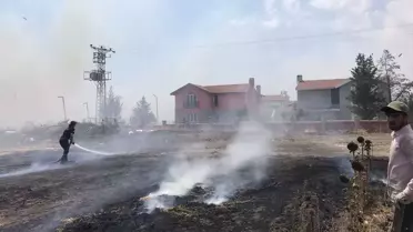 Lüleburgaz'da Anız Yangını Söndürüldü