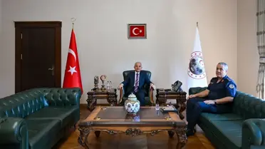 Vali Turan, Jandarma Komutanı Eskitürk'ü Kabul Etti