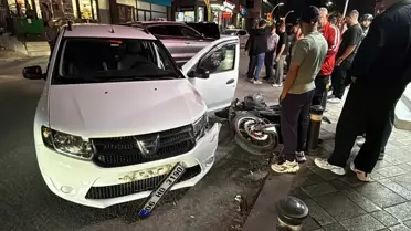 Darıca'da Otomobil-Motosiklet Çarpıştı