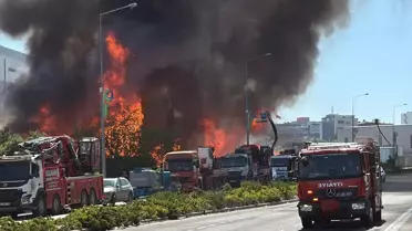 Çayırova'da Palet Fabrikasında Yangın