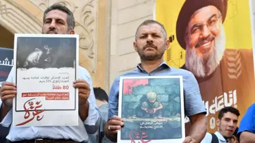 Beyrut'ta Gazze'ye Destek Gösterisi