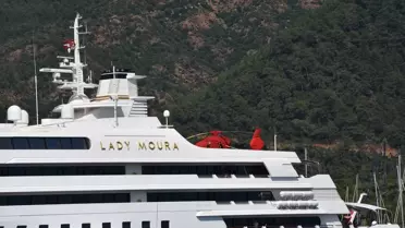 Lüks yat 'Lady Moura' Marmaris'e geldi