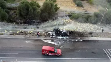 Tır, Otobüse Çarptıktan Sonra Yandı