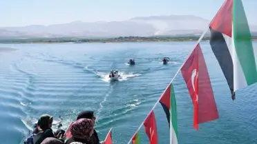 Malatya'da Gazze'ye Destek Feribot Turu