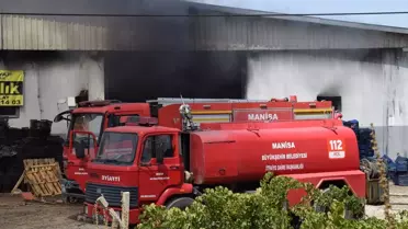 Manisa'da Depoda Yangın