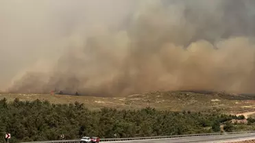 Manisa'da Orman Yangını Kontrol Altına Alınmaya Çalışıyor