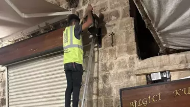 Mardin'de Tarihi Sokaklar Aydınlatılıyor