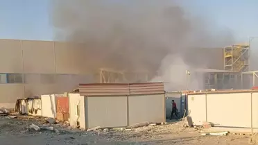 Tarsus'ta Fabrika Alanında Yangın