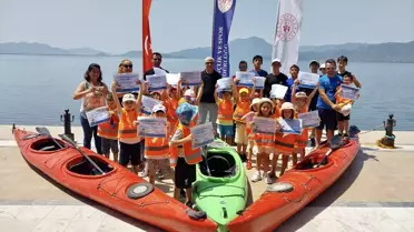 Köyceğiz'de Anaokulu Öğrencileri Kano Çekti