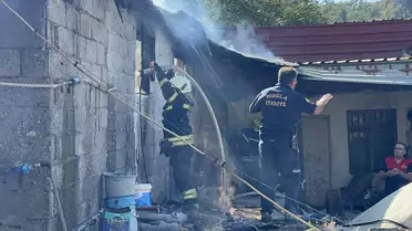 Fethiye'de Genç Evi Ateşe Verdi