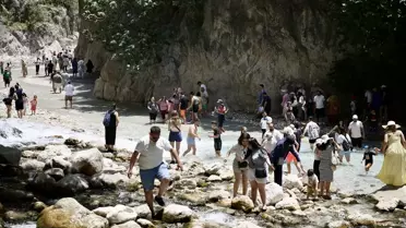 Saklıkent Kanyonu'nda Bayram Yoğunluğu