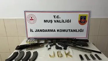 Muş'ta Evde Silah ve Mühimmat Ele Geçirildi