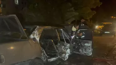 Nevşehir'de Park Halindeki Araçta Yangın