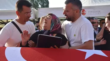 Orman yangını şehitlerinden ağır taşıt şoförü Kocaman'ın cenazesi Eskişehir'de defnedildi