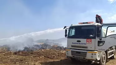 Pazaryeri'nde Saman Yangını