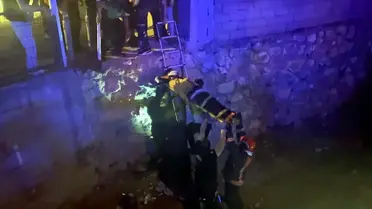 Motosiklet Dereye Yuvarlandı