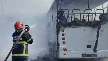 Karapürçek'te Midibüs Yangını