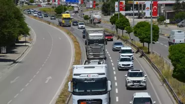 Samsun-Ankara Yolunda Kurban Bayramı Yoğunluğu