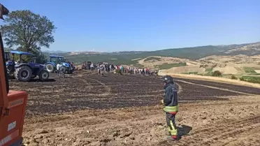 Vezirköprü'de Yangın: 30 Dönüm Buğday Zarar Gördü
