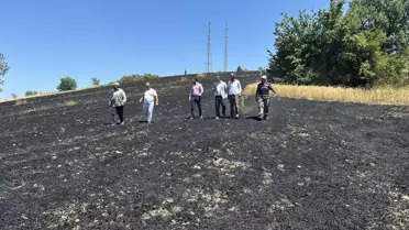 Alaçam'da Tarım Arazisinde Yangın