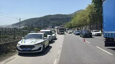 Samsun'da Motosiklet Devrildi, Sürücü Yaralandı