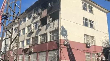 Hilvan'daki Hükümet Konağı'nda Yangın