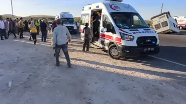 Şanlıurfa'da Minibüs Devrildi, 19 Yaralı