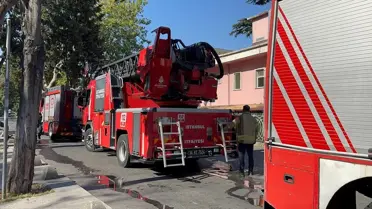 Sarıyer'de Hastane Çatısında Yangın