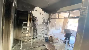 Yangınzede Aileye Belediye Desteği
